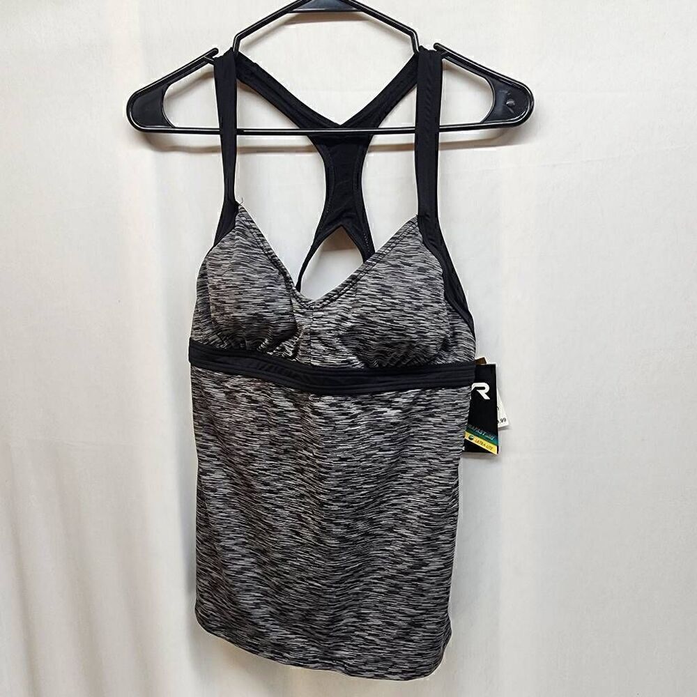 TYR Womens Sonoma V-Neck Open Back Tankini Size Large